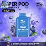 tugboat super 16000 puffs 5 nicotine disposable vape in uae blueberry