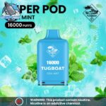 tugboat super 16000 puffs 5 nicotine disposable vape in uae cool mint