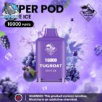 tugboat super 16000 puffs 5 nicotine disposable vape in uae grape ice