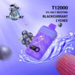 tugboat t12000 puffs 50mg rechargeable vape in dubai uae blackcurrant lychee