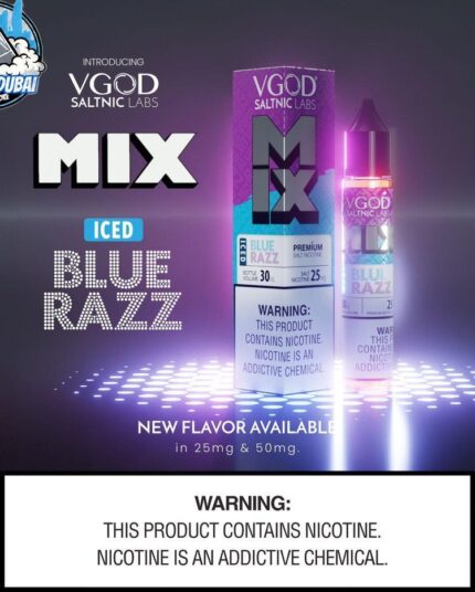vgod iced mix series salt 30ml 25mg and 50mg in dubai iced blue razz