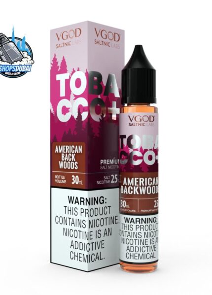 vgod tobacco plus saltnic 30ml e liquid 25mg 50mg in dubai uae american backwoods